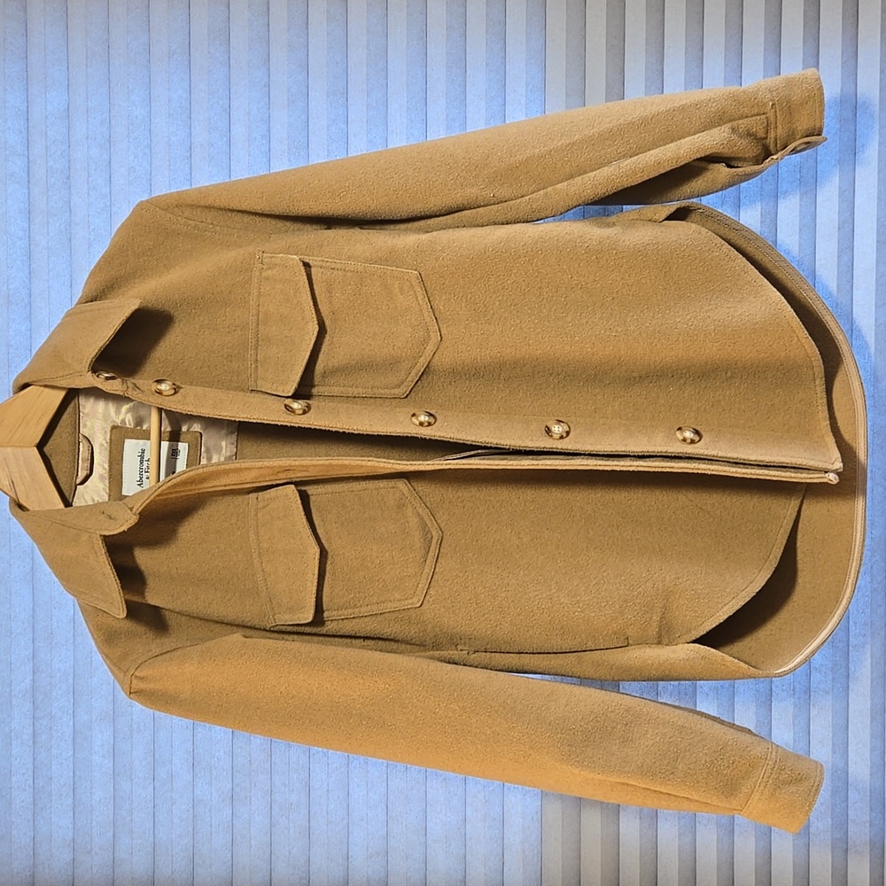 Abercrombie & Fitch Camel Shirt Jacket Shacket